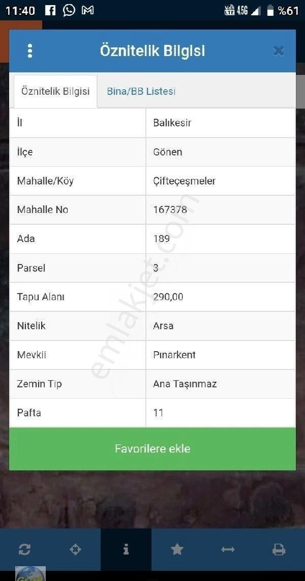 Gönen Çifteçeşmeler Satılık Konut İmarlı gönen çifteçeşmelerde satılık yatırımlık kupon arsa