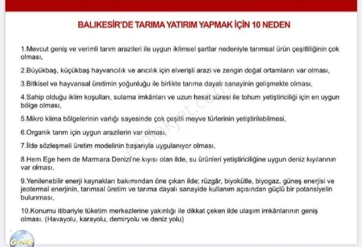 Bandırma Misakça Satılık Tarla Bandırma Misak'ça satılık tarla