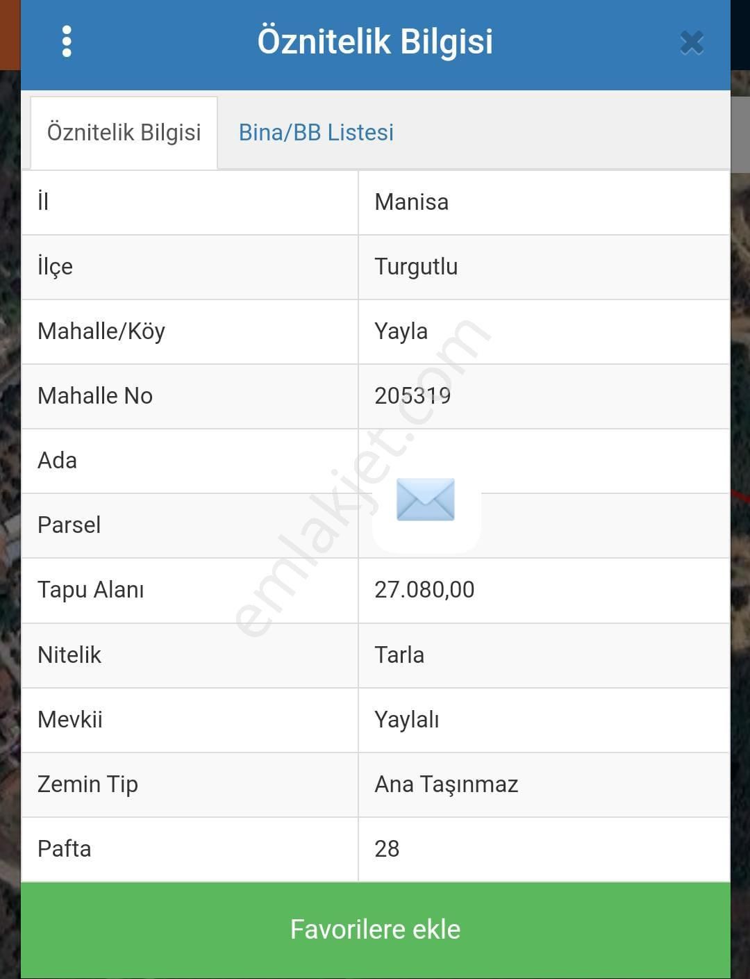 Turgutlu Yayla Satılık Tarla Ağabey Gayrimenkul Den Yayla Mahallesinde Satılık