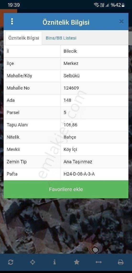 Bilecik Merkez Selbükü Köyü Satılık Bağ & Bahçe BILECIK MERKEZ SELBÜKÜ KÖYÜNDE TELEFON PARASINA BAHCE