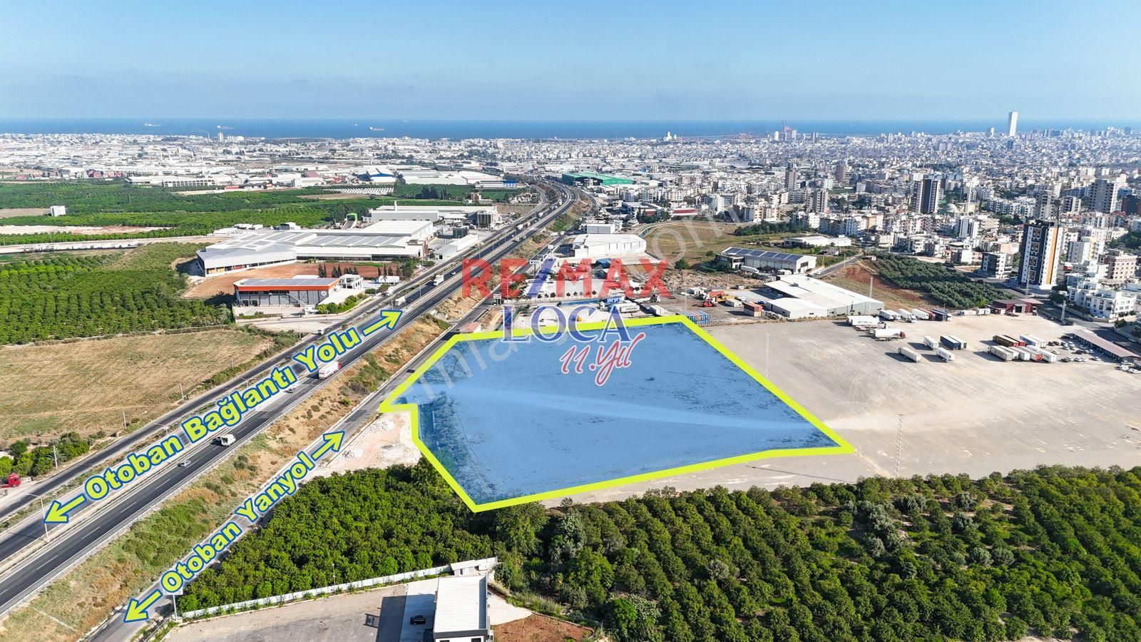 Remax loca'dan otoban yanyol cepheli̇ konteyner depolama sahasi