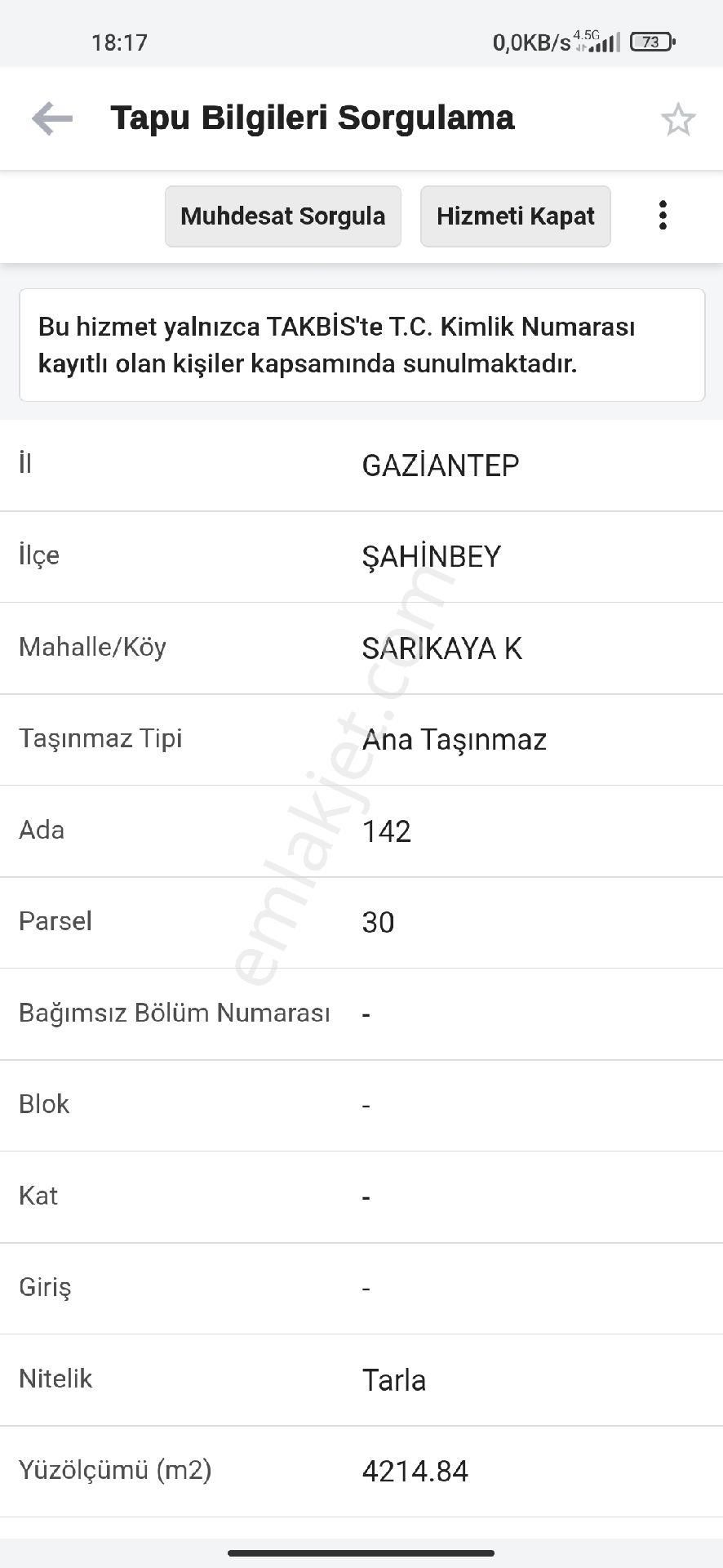 Şahinbey Sarıkaya Satılık Tarla Satılık Tarla