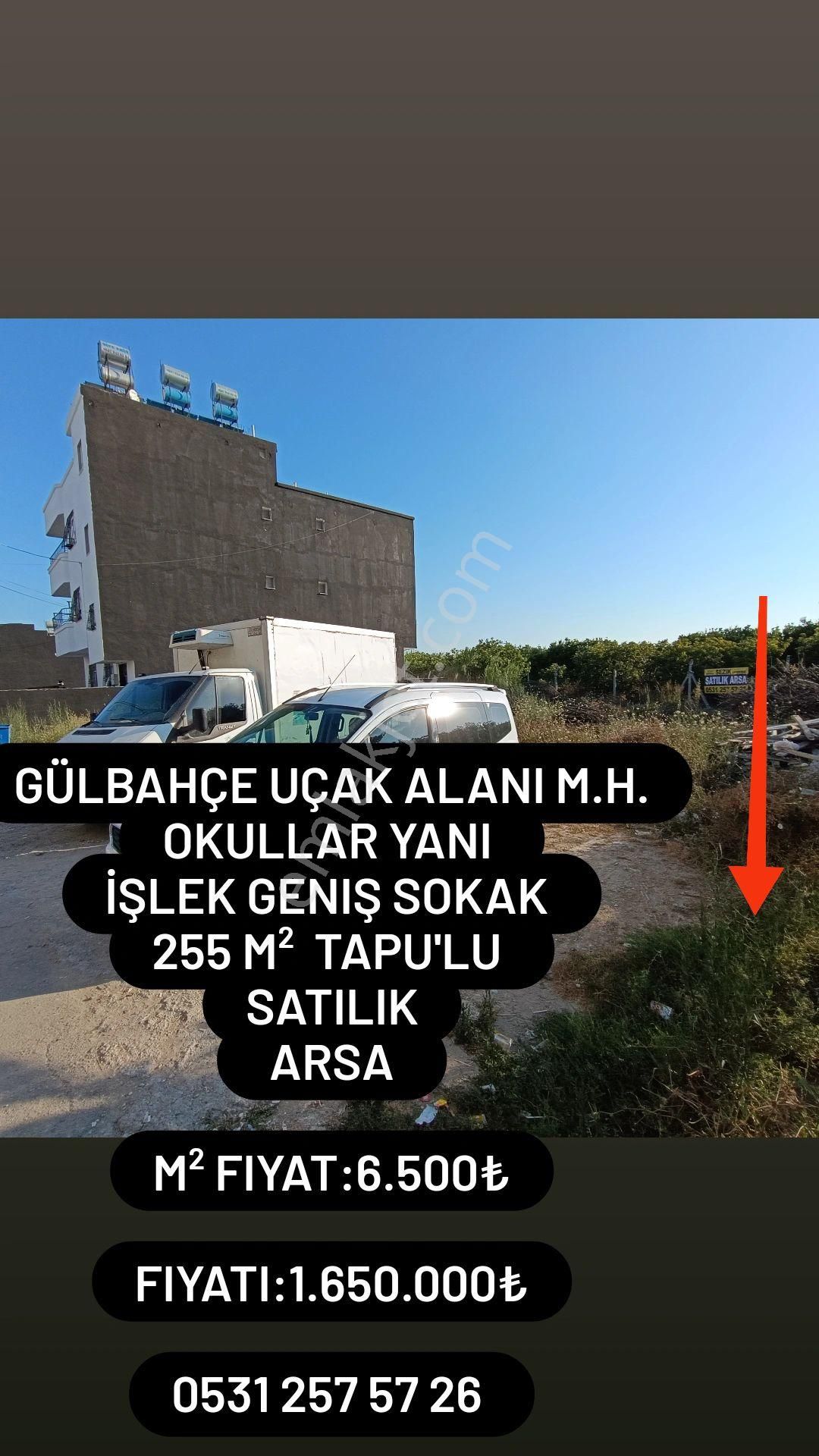 Seyhan Gülbahçesi Satılık Konut İmarlı GÜLBAHÇEUÇAK ALANI M.H.OKULLAR YANIİŞLEK YOL ÜZERİANA YOL'A YÜRÜME MESAFESİNDEULAŞIM ALT YAPI 