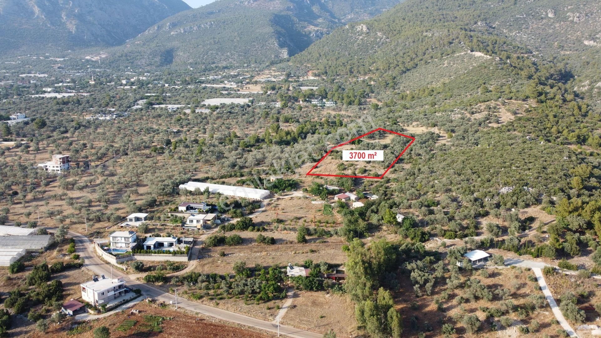 Kaş Çayköy Satılık Tarla  Antalya Kaş Kalkan Çayköy'de Satılık 3700 m² Villa Arsası