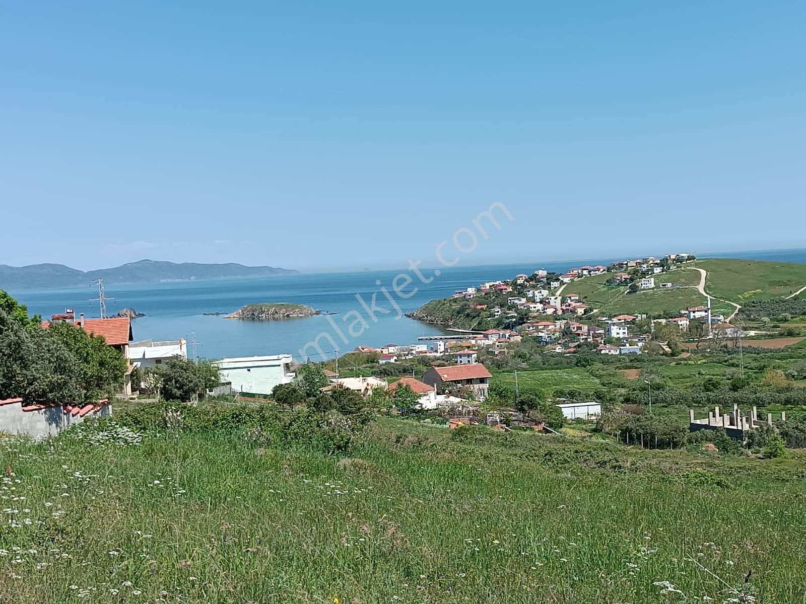 Erdek Paşalimanı Satılık Tarla  DENİZ MANZARALI BALIKESİR ERDEK PAŞALİMANI ADASI PORAZLI KÖYÜ  SATILIK TARLA