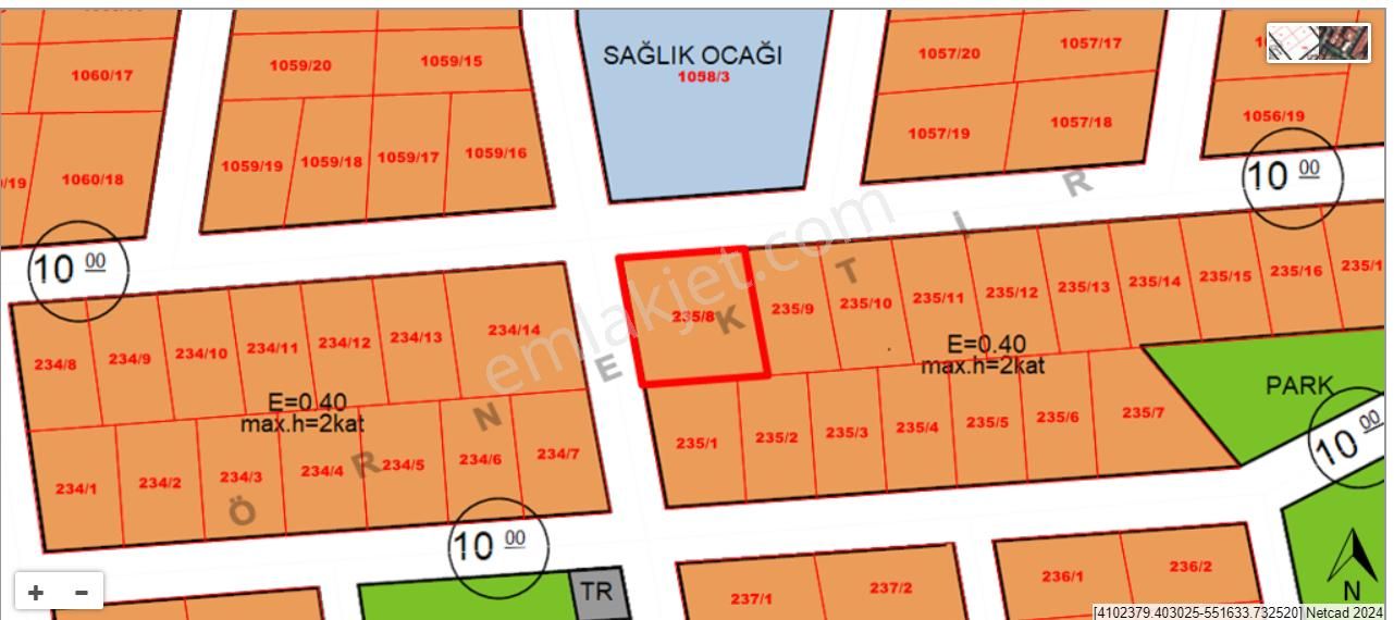 Döşemealtı Yeniköy Satılık Konut İmarlı  YENİKÖY KIRKGOZ DE 551M2 KÖŞE BAŞI VILLA PARSELİ