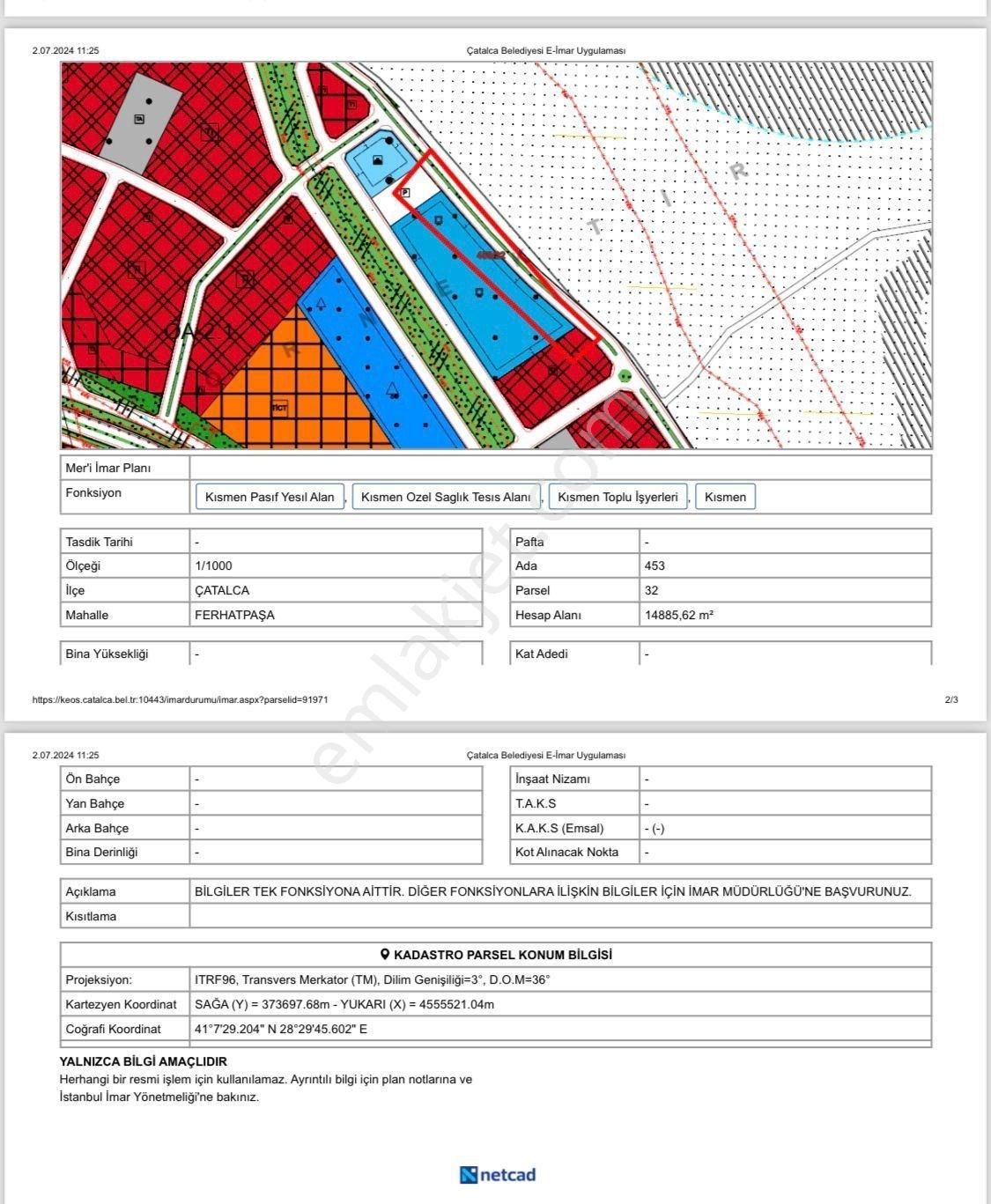 Çatalca Ferhatpaşa Mahallesi Satılık 350 M² Tarla Çaplı - Görsel 14