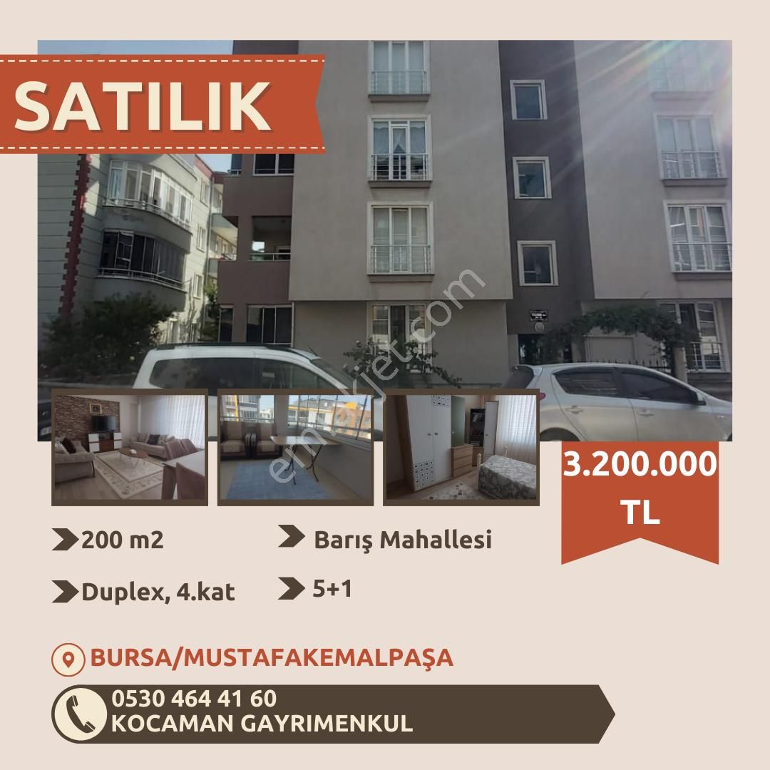 Mustafakemalpaşa Barış Satılık Daire  BARIŞ MAHALLESİ DUPLEX SATILIK EV