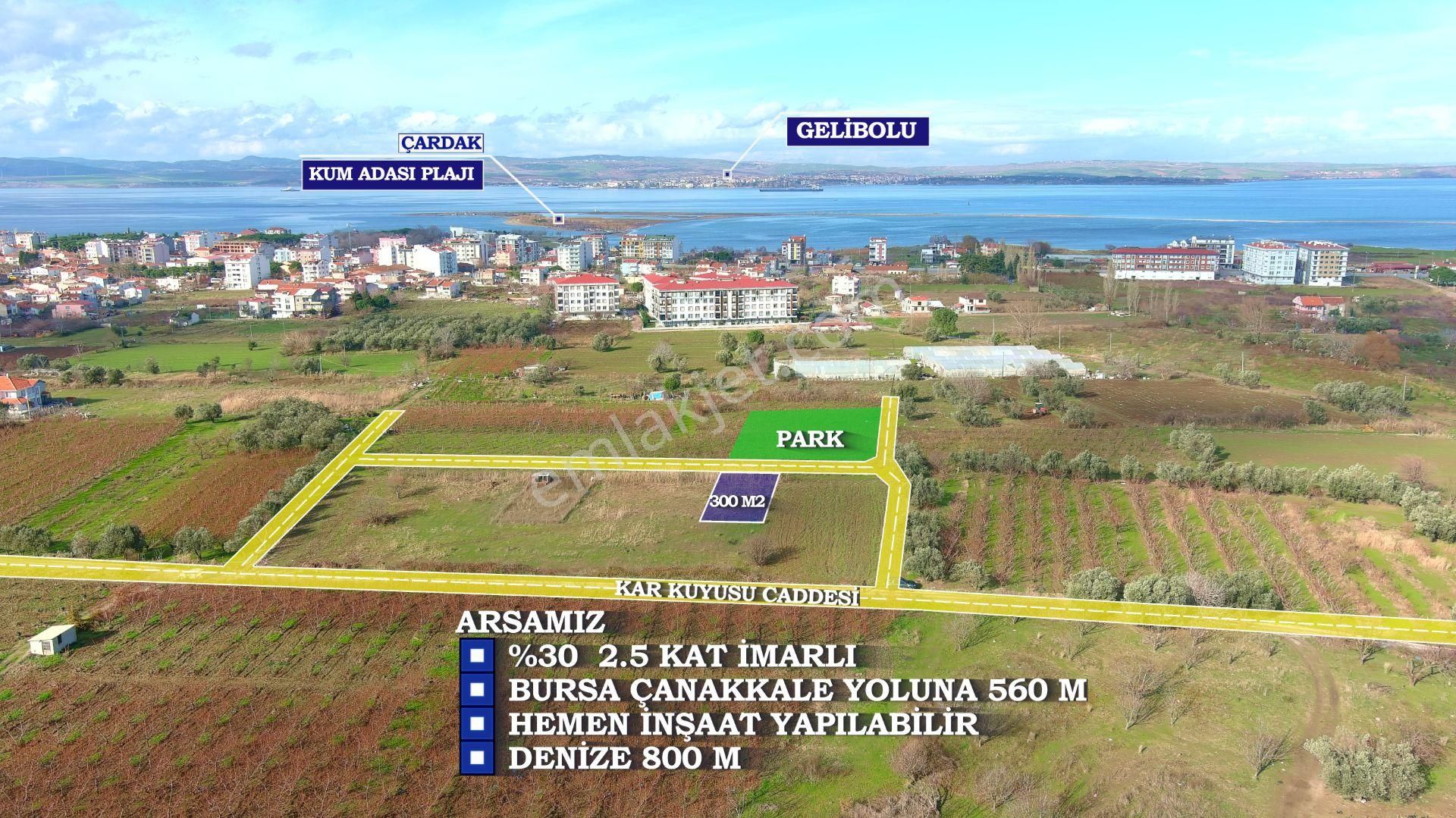 🔹 Çanakkale Lapseki Çardak'ta 300 M2 Hemen İnşaat Yapılabilir Satılık Arsa - Görsel 5