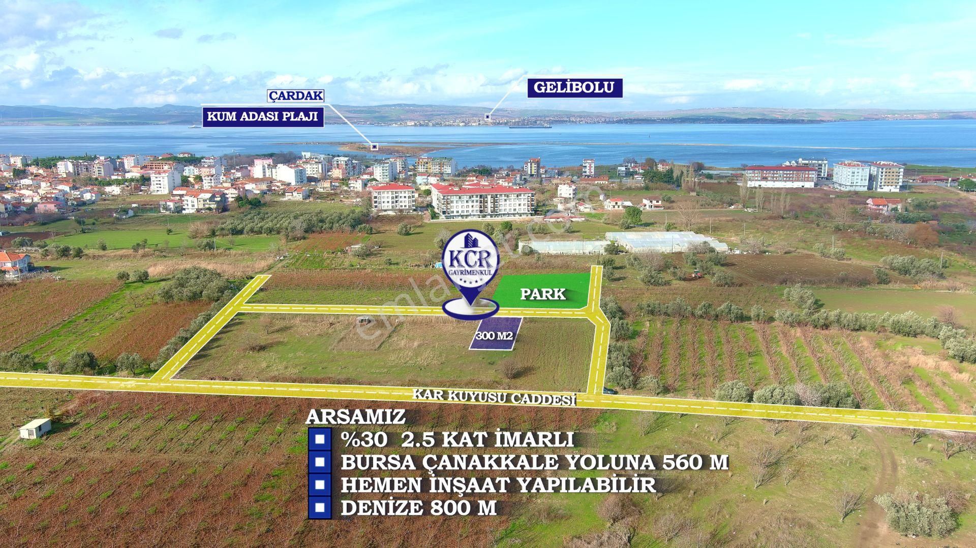🔹 Çanakkale Lapseki Çardak'ta 300 M2 Hemen İnşaat Yapılabilir Satılık Arsa - Görsel 2