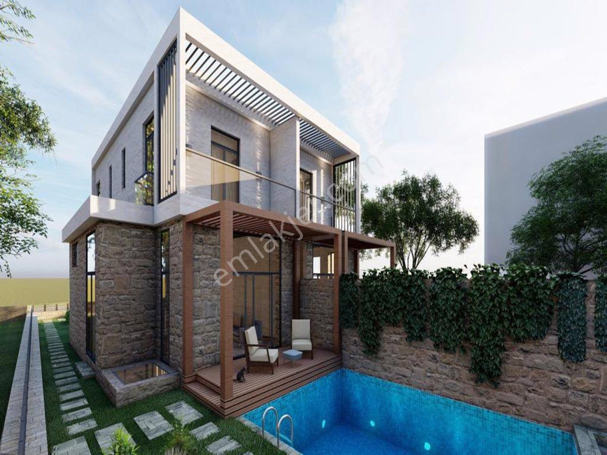 Gökçeada Çınarlı Satılık Villa Çanakkale Gökçeada 'Da Deniz Manzaralı 4+1 Satılık Triplex Villa