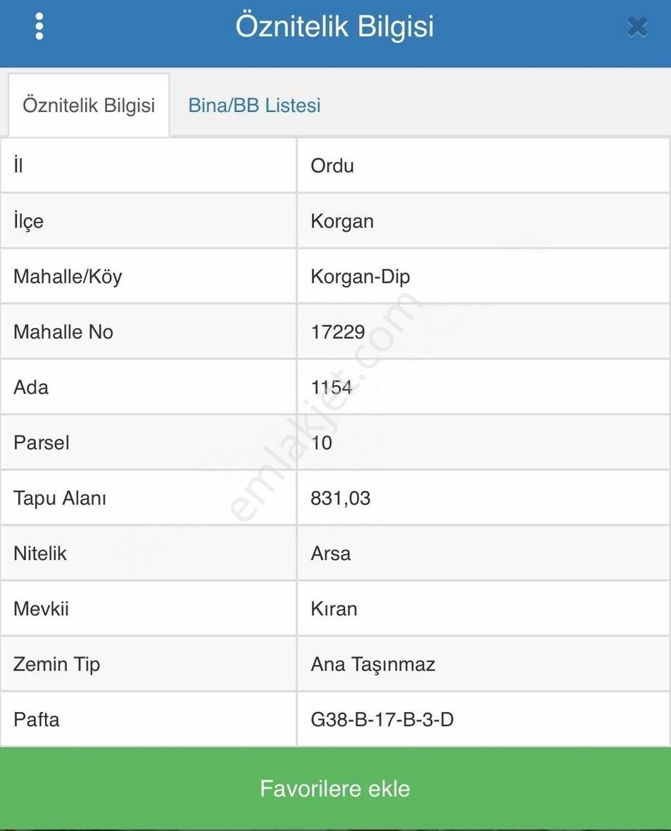 Korgan Dip Satılık Ticari İmarlı Merkezi Konumda Projeli Arsa