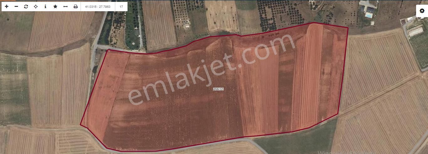 Marmaraereğlisi Çeşmeli Satılık Tarla Tekirdağ Marmaraereğli Çeşmeli Mah Satılık Arsa , 242 M2 Hisseli Yolu Var