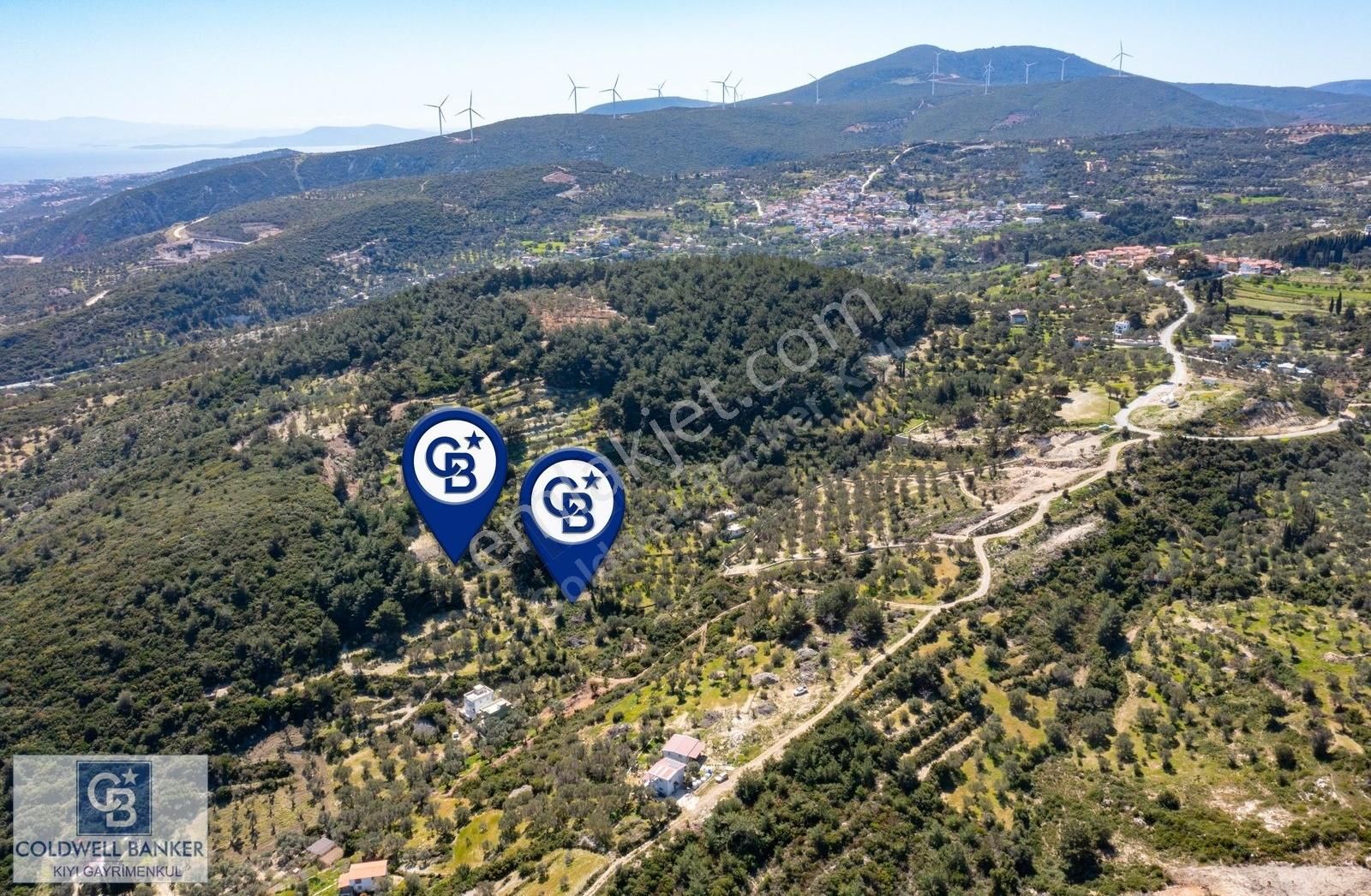 İzmir Karaburun İnecik'de Deniz Manzaralı Satılık Arazi - Görsel 3