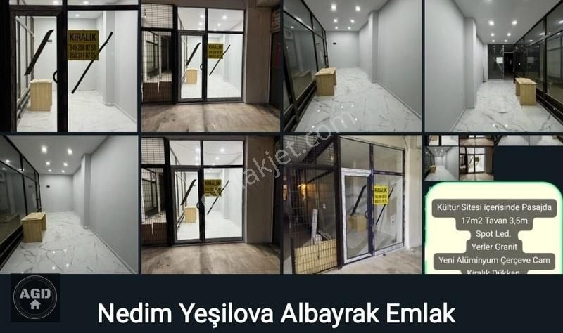 Şehzadeler Yarhasanlar Kiralık Ofis Yarhasanlar da 17m2 Kültür Sitesi içinde Tadilatı Köşe FULL Cam