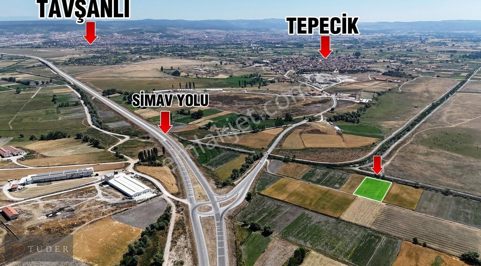 Tavşanlı Tepecik Bld. (Tepecik Aşağı) Satılık Tarla TUDER GAYRİMENKUL'DEN KÜTAHYA TEPECİK'TE FIRSAT TARLA.