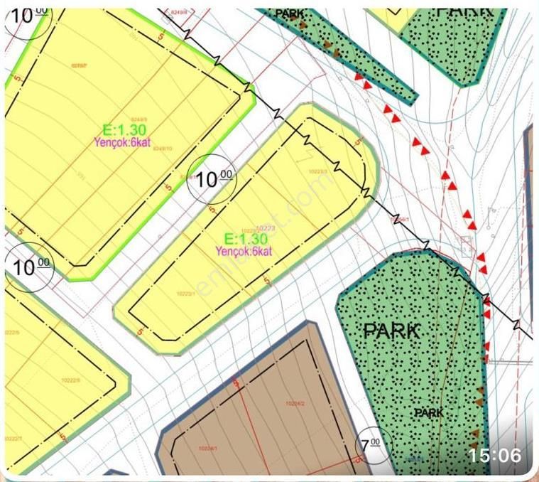 İlkadım Kavacık Satılık Konut İmarlı 6 Kata İmarlı,1.30 Emsalli Dört Tarafı Yol, Önü Park Kupon Arsa