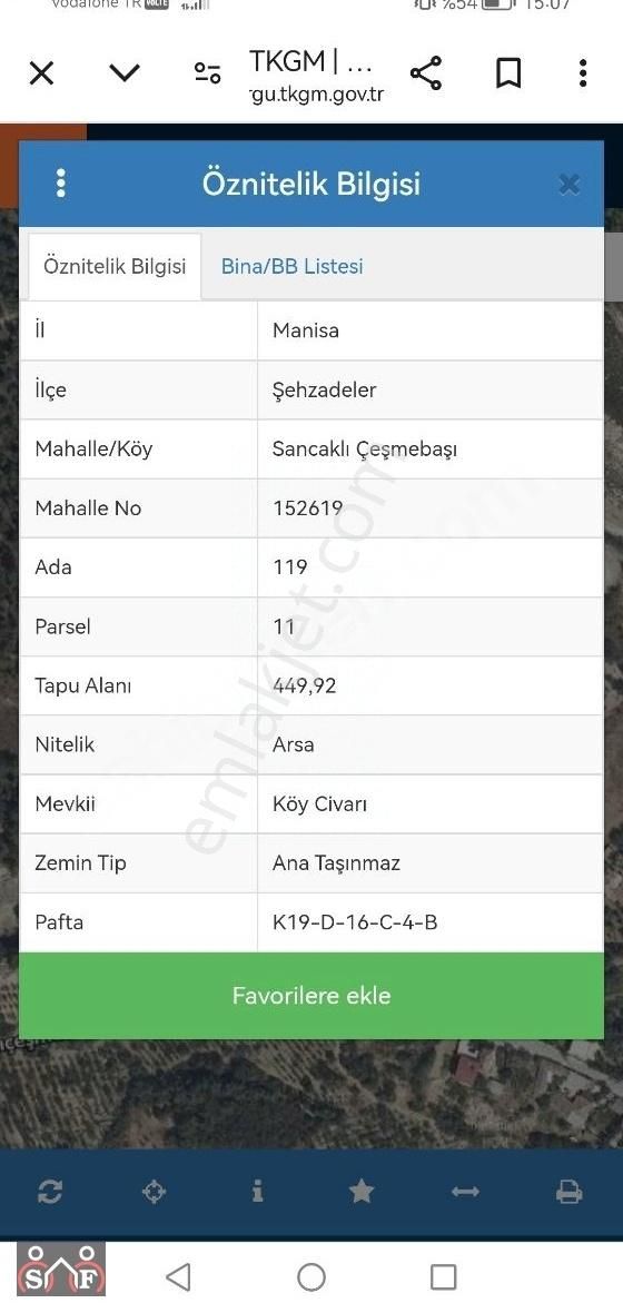 Şehzadeler Sancaklıçeşmebaşı Satılık Konut İmarlı Manisa Şehzadeler Sancklı Çeşmebaşı Mah