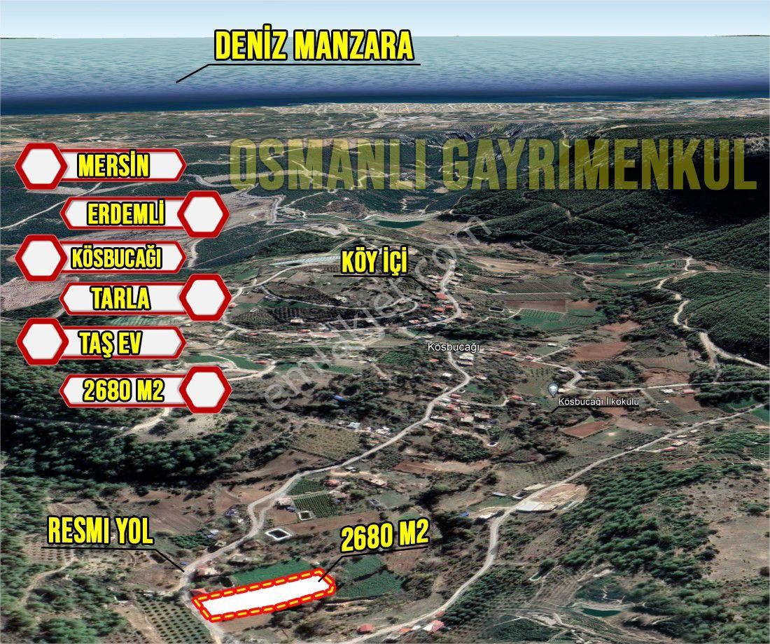 Erdemli Kösbucağı Satılık Tarla Erdemli Kösbucağı Satılık Taş Ev Ve 2680 M2 Parsel