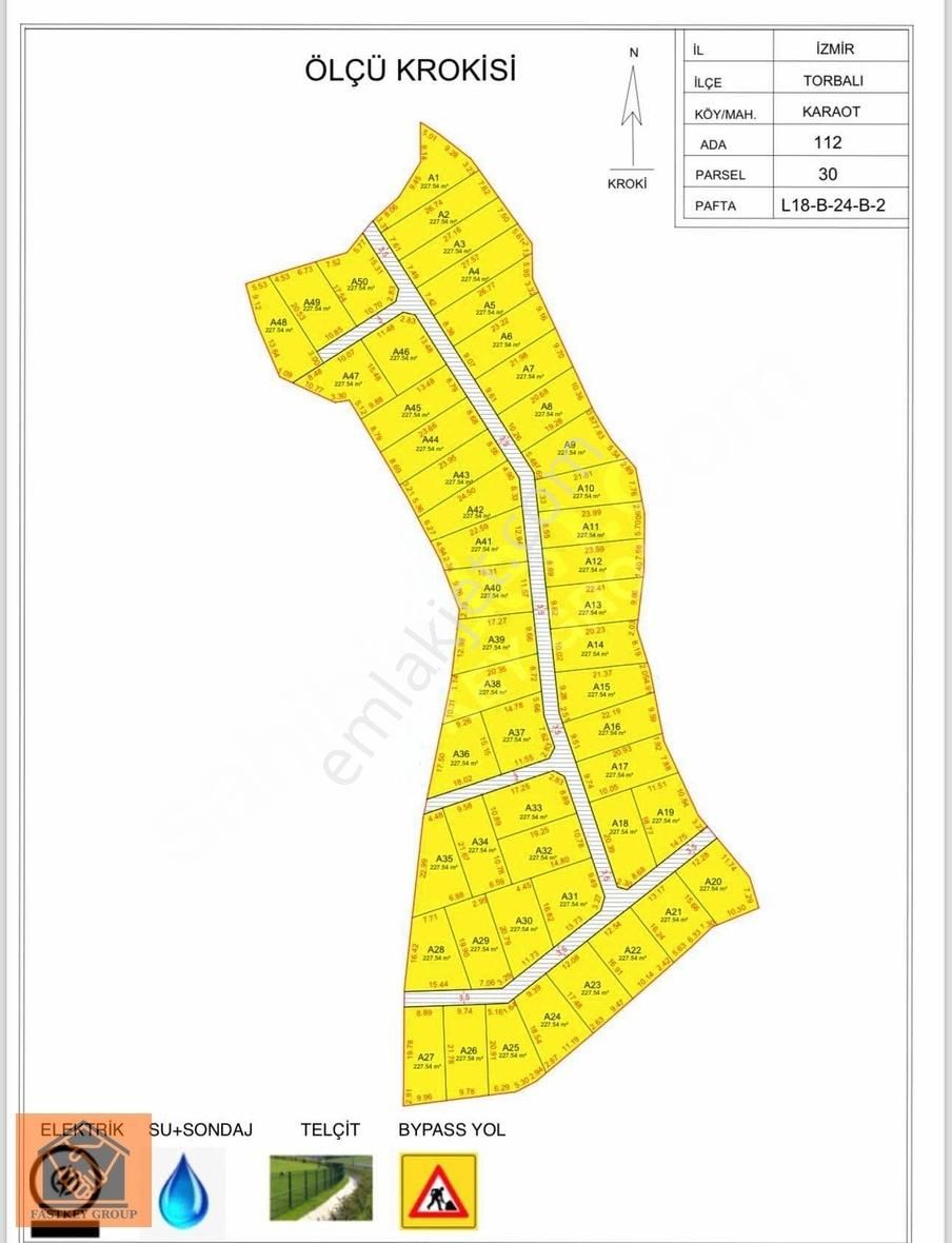 Torbalı Karaot Satılık Zeytinlik KARAOT’TA SATILIK 225 m2 PARSELLLER