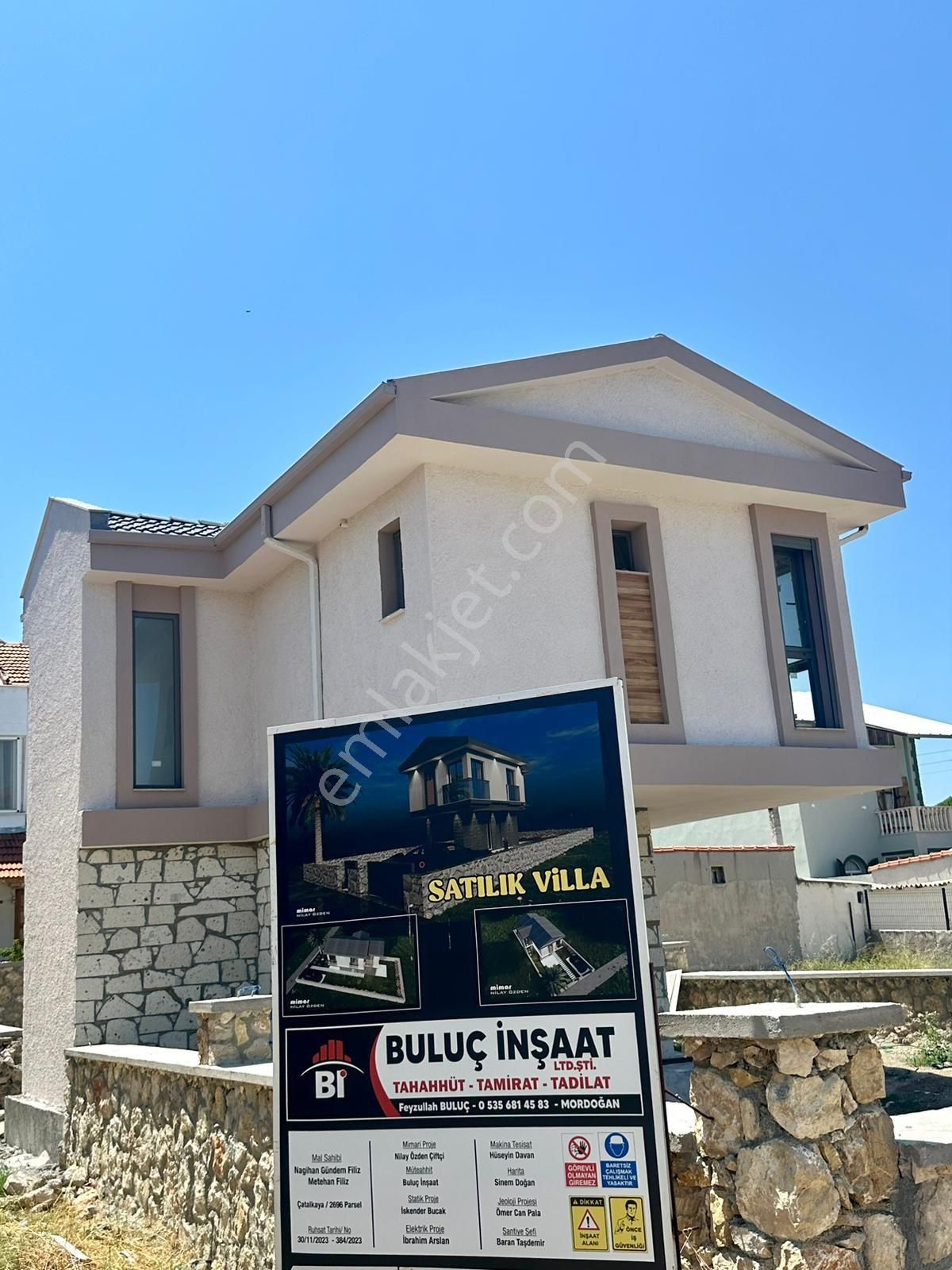 Buluç İnşaat/gayrimenkulden Mordoğan Yeniliman’da Dubleks Satılık Lüks Villa