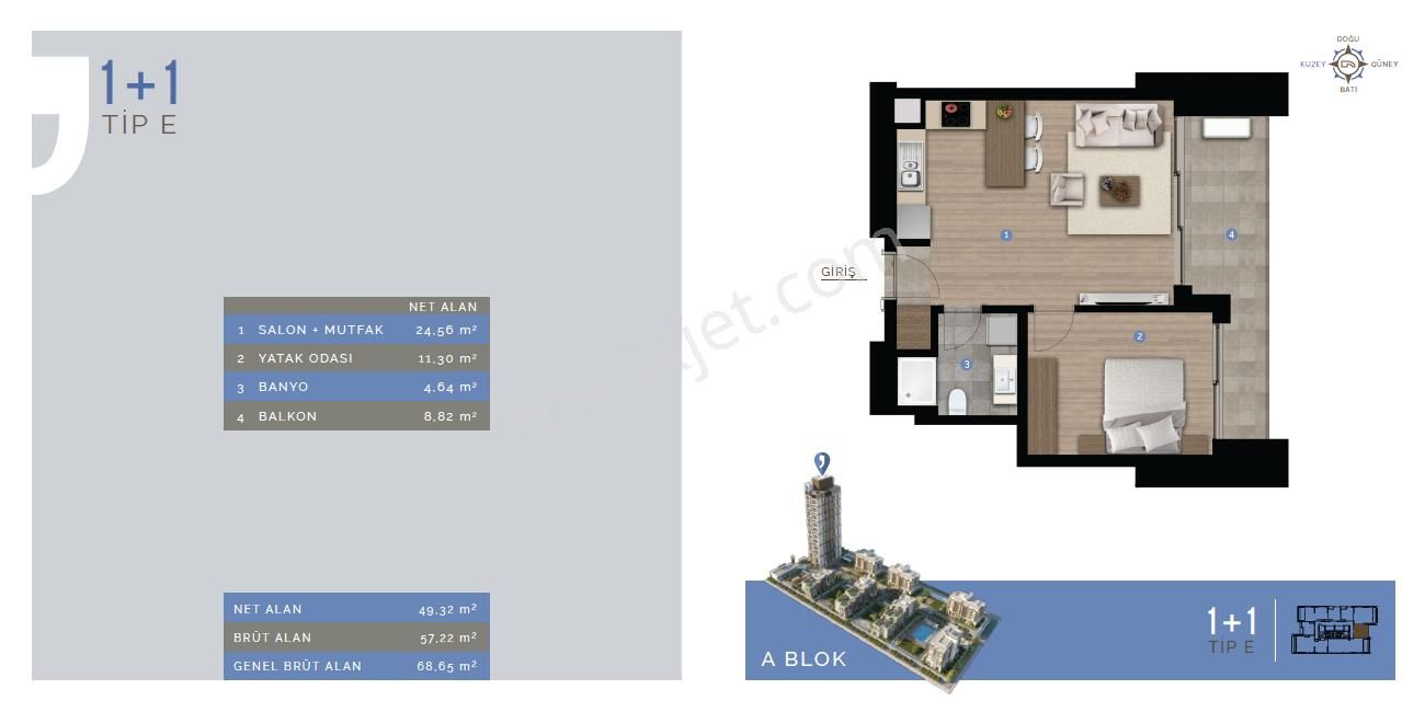 Karşıyaka Mavişehir Satılık Daire Livin İzmir De Satılık 1+1 Daire