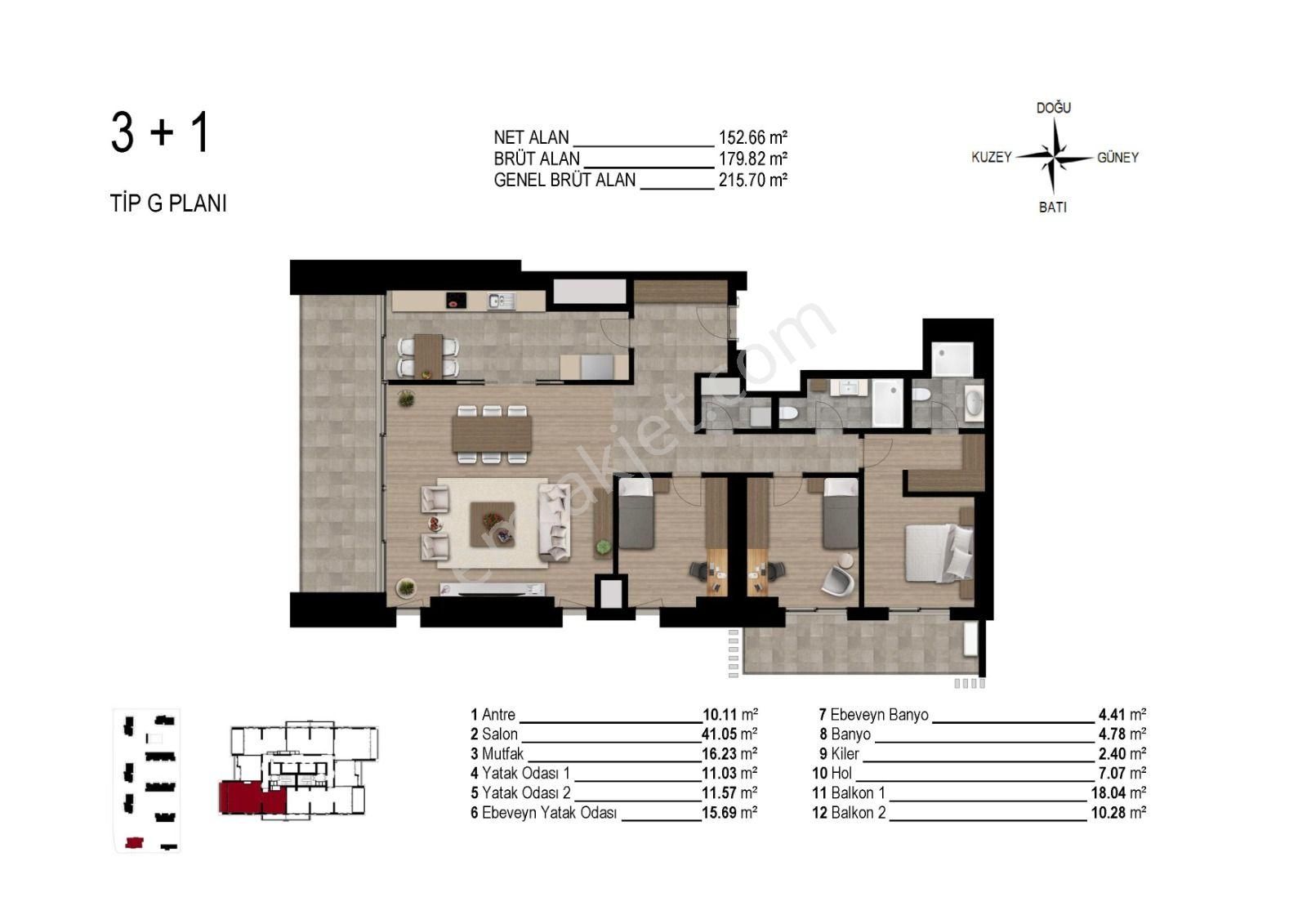 Karşıyaka Mavişehir Satılık Daire  LİVİN İZMİR DE SATILIK 3+1 DAİRE