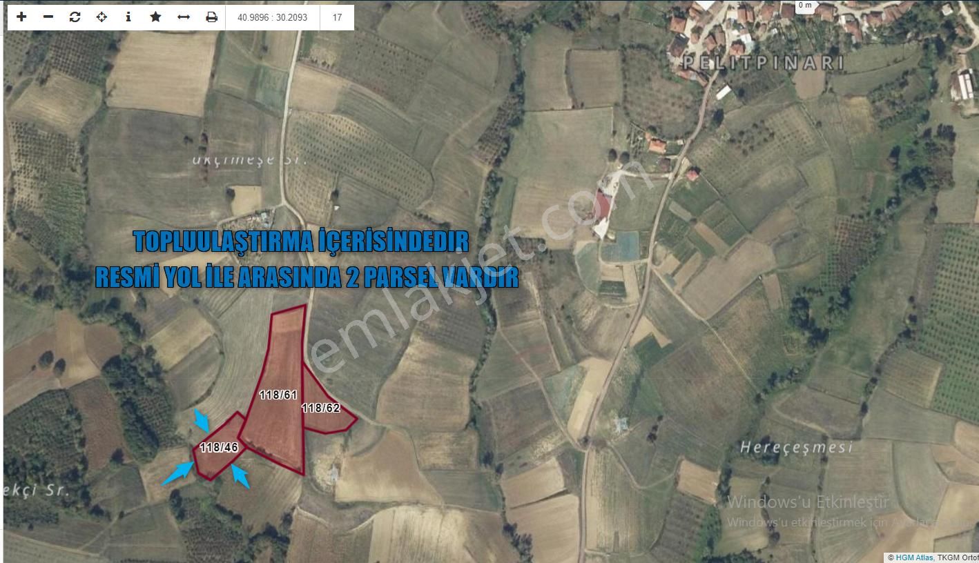 Pelitpınarında 2069 M2 %5 İmarlı Yatırımlık Tarla - Görsel 2