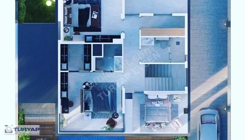 Döşemealtı Tomalar'da Vatandaşlığa Uygun Satılık Villa - Görsel 17