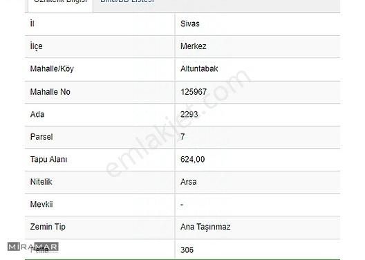 Sivas Merkez Altuntabak Satılık Konut İmarlı MİRAMAR'DAN TUZLUGÖL'DE 10 DAİRELİK KAT KARŞILIĞI ARSA