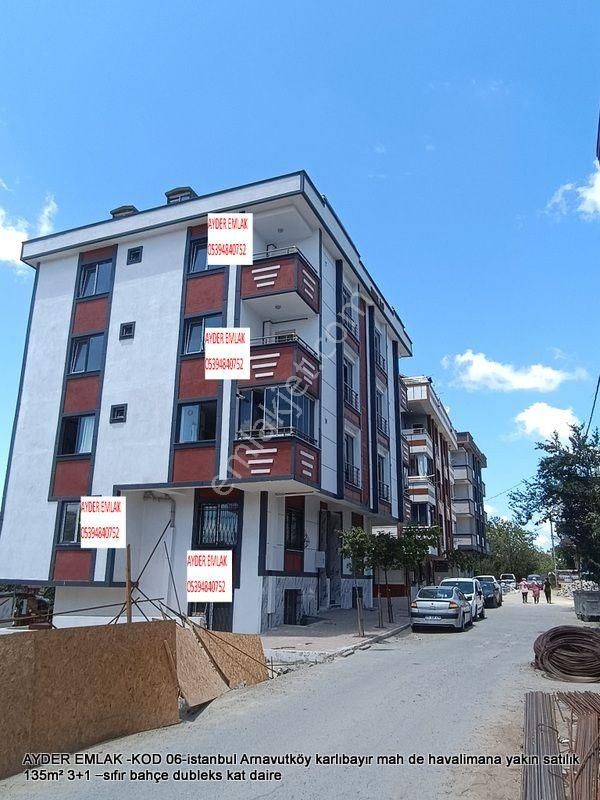 Arnavutköy Karlıbayır Satılık Daire  karlıbayır mah de havalimana yakın satılık 135m² 3+1 –sıfır bahçe dubleks kat daire  