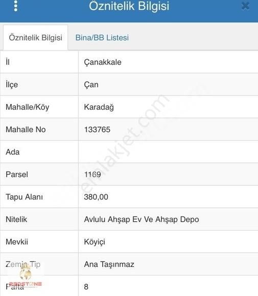 Çan Karadağ Köyü Satılık Konut İmarlı ÇANAKKALE ÇAN KARADAĞ KÖYÜ'NDE KÖYİÇİ İMARLI ARSA