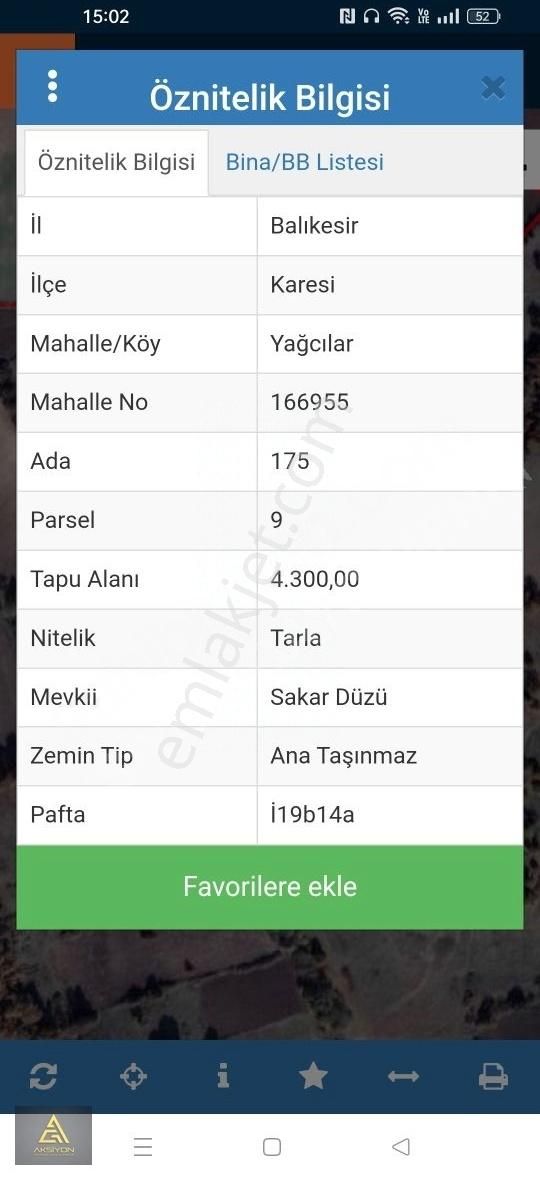 Karesi Yağcılar Satılık Tarla Yağcılar Köyü 4300 M2 Balıkesir'e Yakın Tek Tapu Satılık