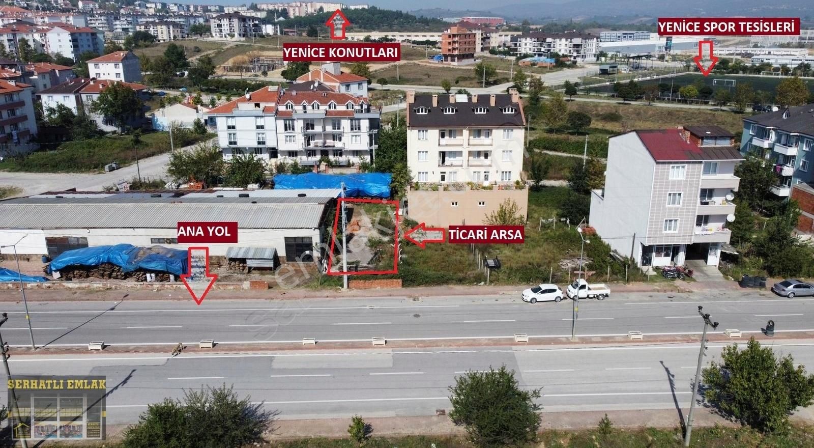 İnegöl Yeniceköy Satılık Ticari İmarlı SERHATLI'DAN YENİCE'DE ANA CADDE ÜZERİNDE TİCARİ+KONUT ARSASI