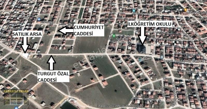 İnegöl Huzur Satılık Ticari İmarlı SERHATLI'DAN TURGUT ÖZAL CADDESİNE CEPHE TİCARİ+KONUT ARSASI