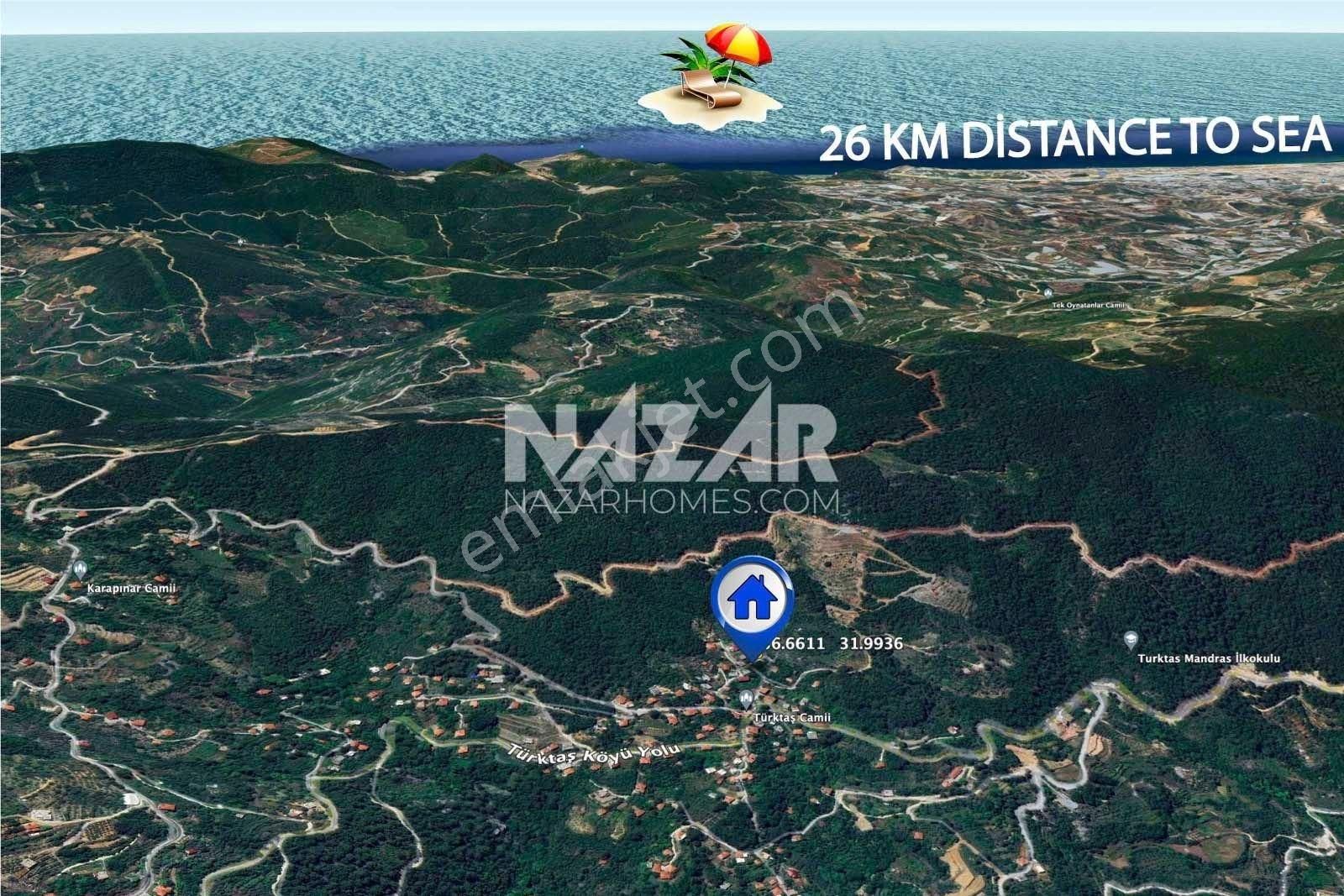 Alanya Türktaş Köyü Merkezinde Satılık Arsa Ve İki Katlı Ev - Görsel 3