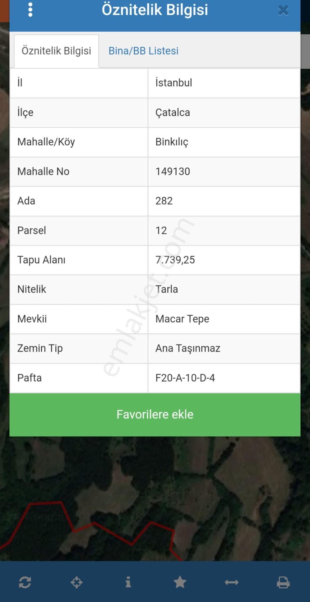 Çatalca Fatih Satılık Tarla  GRV EMLAK'TAN İSTANBUL ÇATALCA BİNKILIÇ'TA SATILIK HİSSELİ TAPU 1450 M2 TARLA 