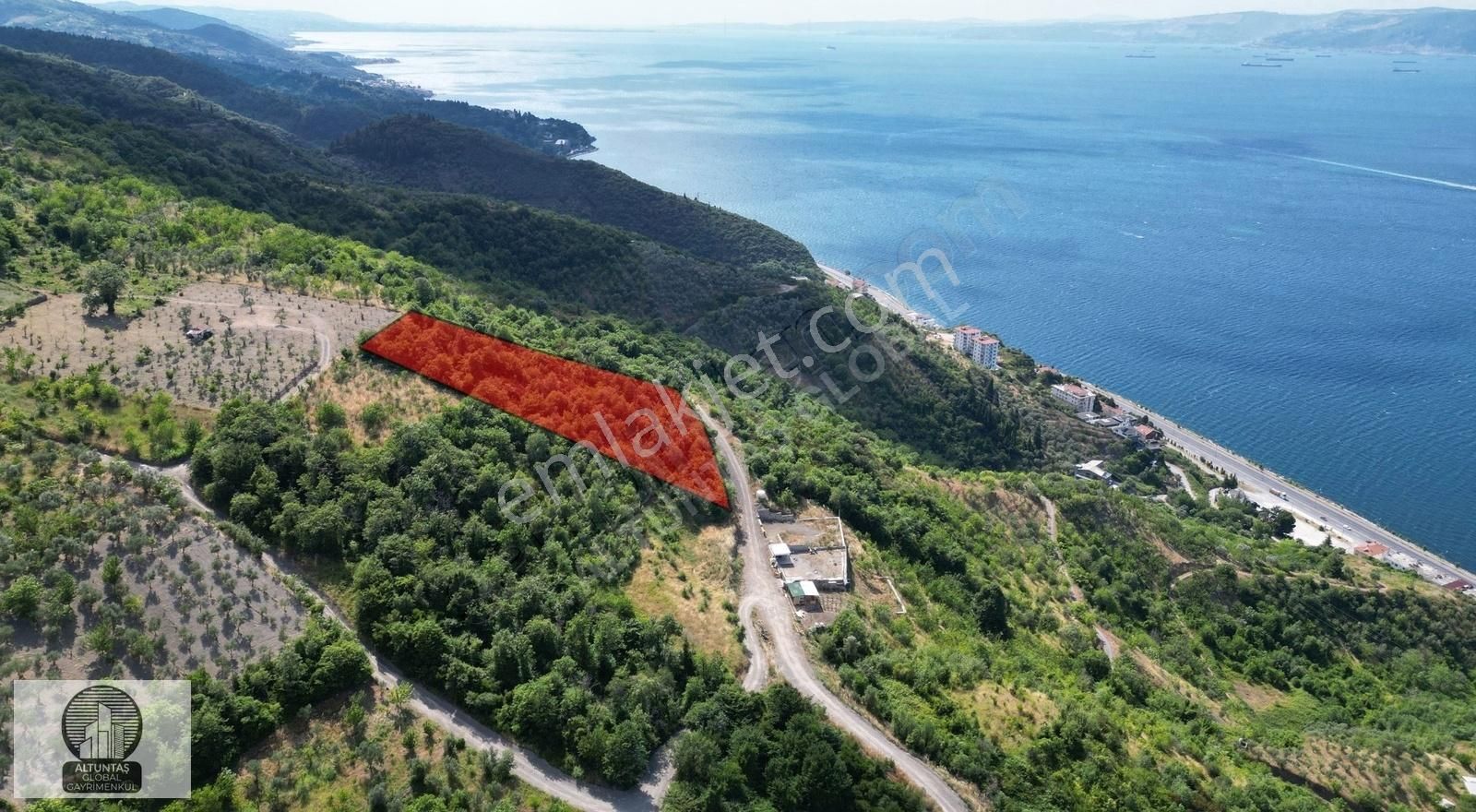 Gölcük Körfez Satılık Bağ & Bahçe Gölcük Halıderede Deniz Manzaralı 4.832 M2 Tarla