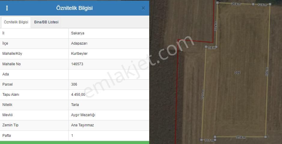 Adapazarı Kurtbeyler Satılık Tarla Adapazarı Kurtbeyler ' De Yatırıma Uygun Satılık Tarla