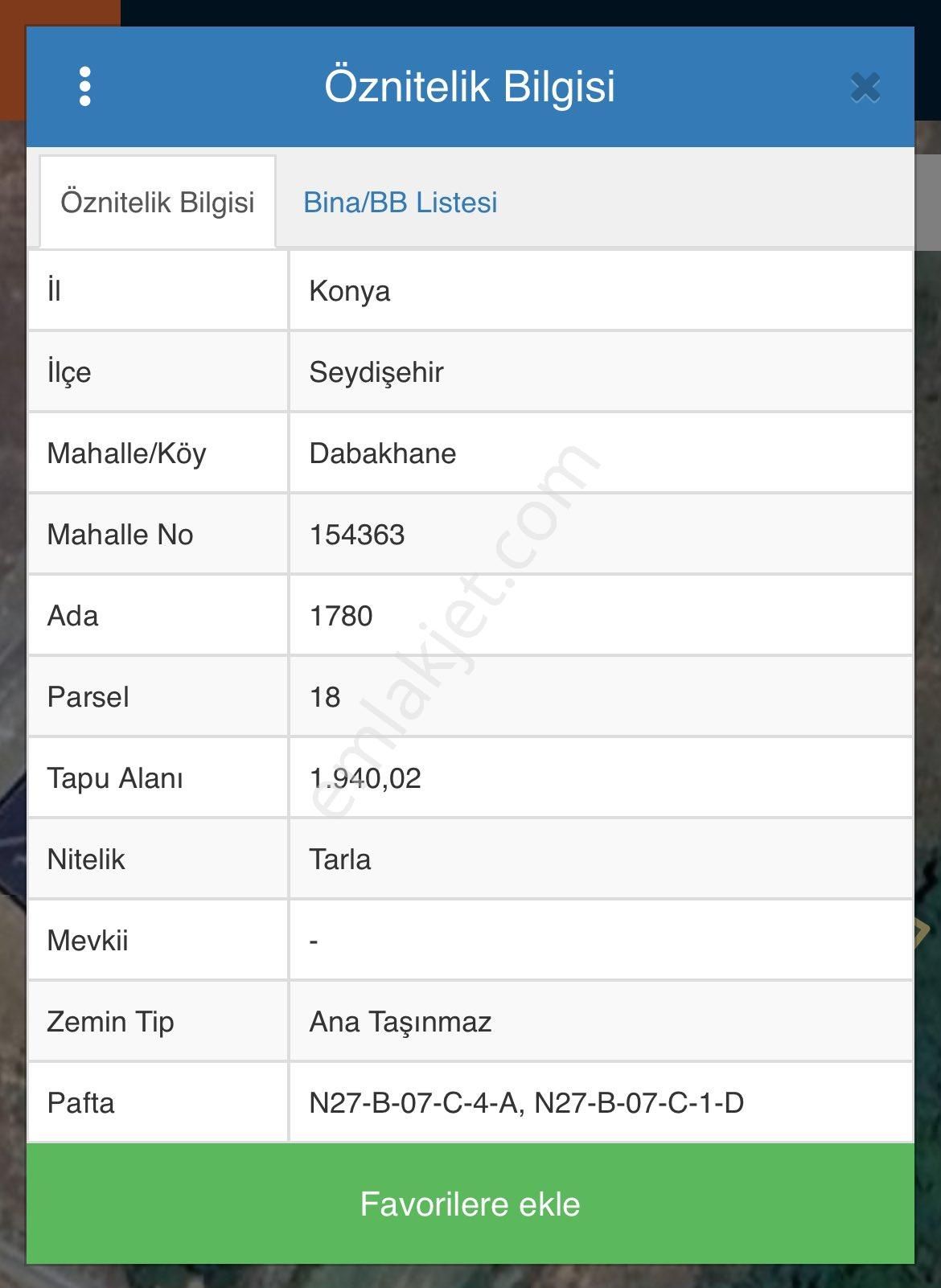 Seydişehir Pınarbaşı Satılık Konut İmarlı Tuncay Dan Pınarbaşın Da Satılık Villa Arsası