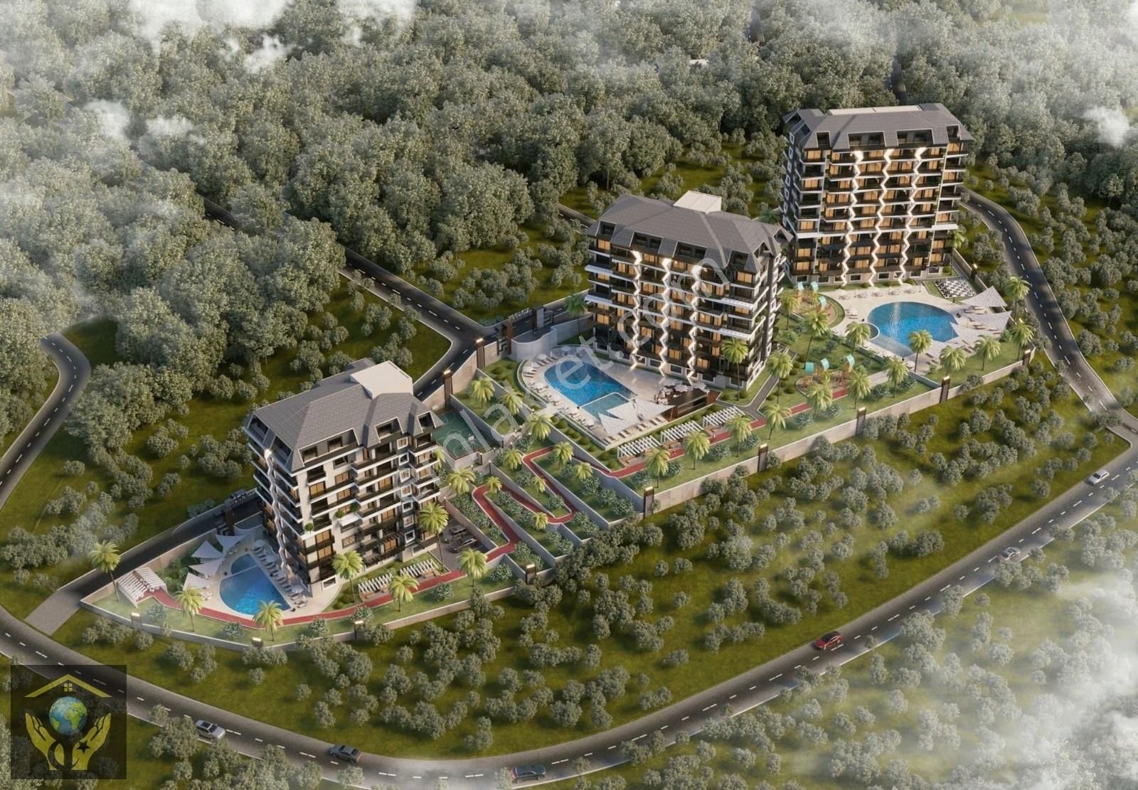 Alanya Avsallar Satılık Daire KUPON FIRSAT DENIZ MANZARALI OTEL KONSEPTINDE LUKS SITE ICI