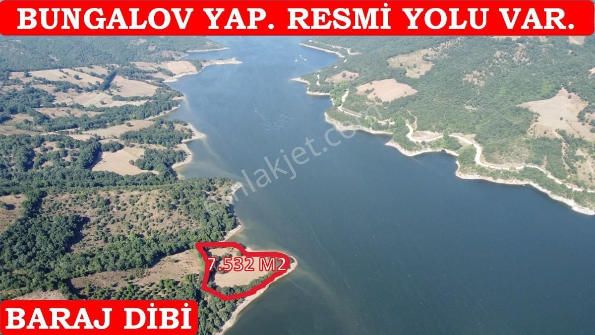 Gönen Çalıca Satılık Tarla 7.532 m2 Baraj Manzaralı Resmi Kadastro Yol, Bungalov Yatırımlık