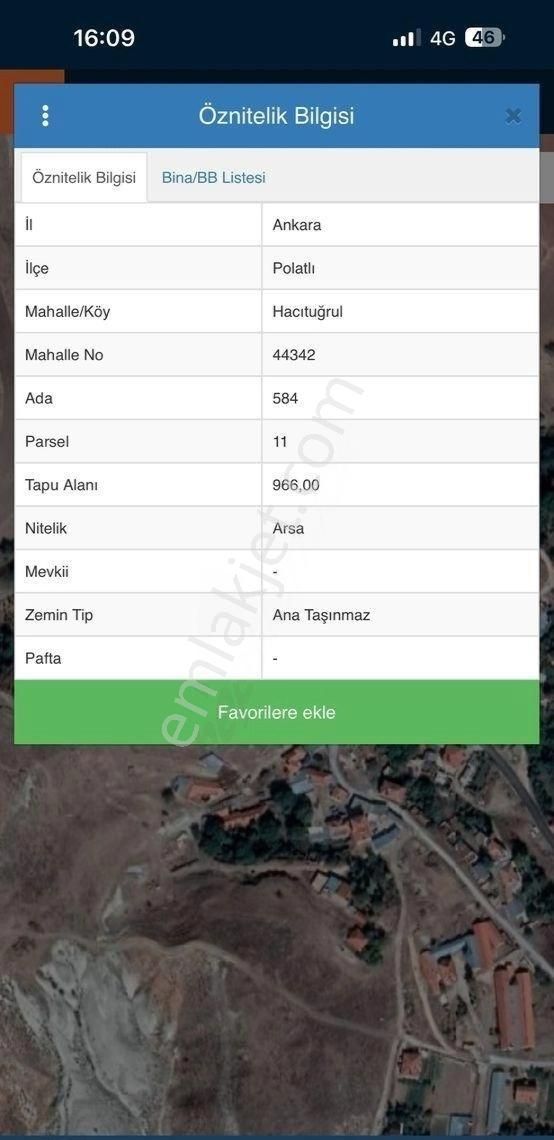 Polatlı Hacıtuğrul Satılık Konut İmarlı ÇETİNLER EMLAKTAN HACITUĞRUL MAHALLESİNDE EN HESAPLI ARSA