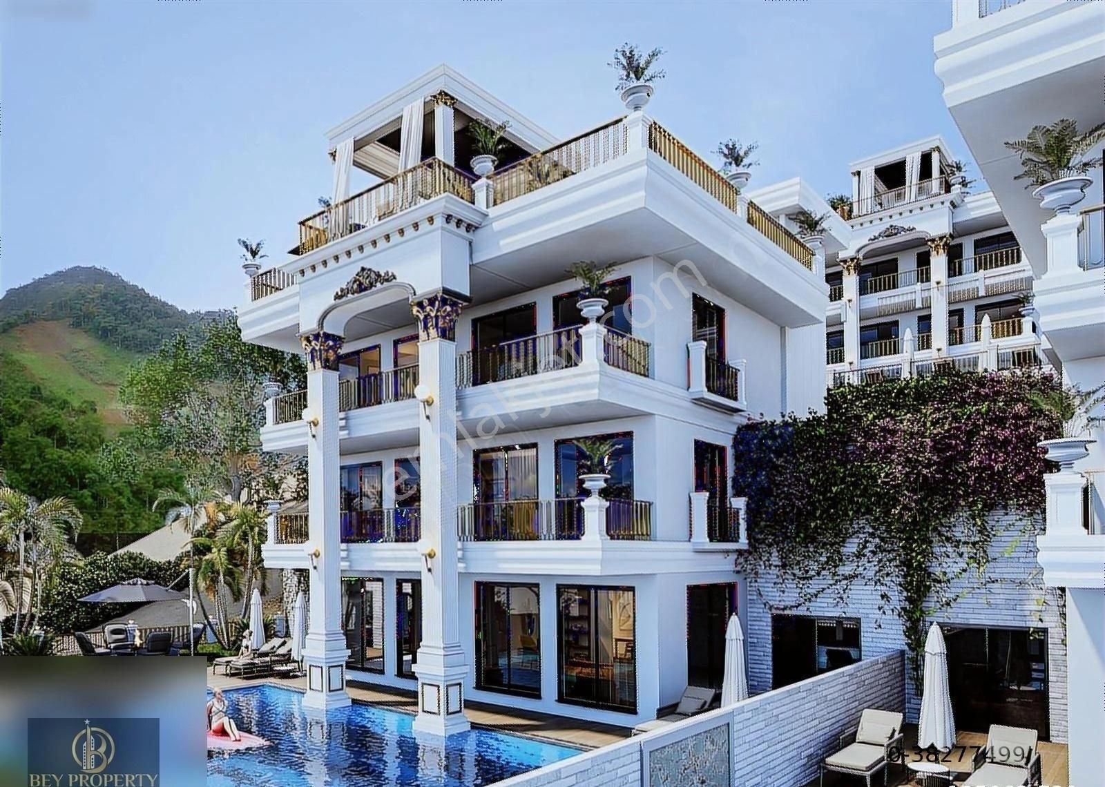 Alanya Tepe Satılık Villa Alanya Tepe'de 4+1 400m² Muhteşem Manzaralı Ultra Lüks Villa!!!