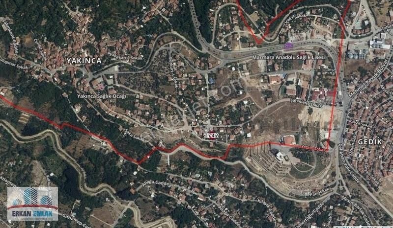 Yeşilyurt Yakınca Satılık Konut İmarlı ERKAN EMLAKTAN GEDİK SOSYAL TESİSLER ARKASI SATILIK 332 M2 ARSA