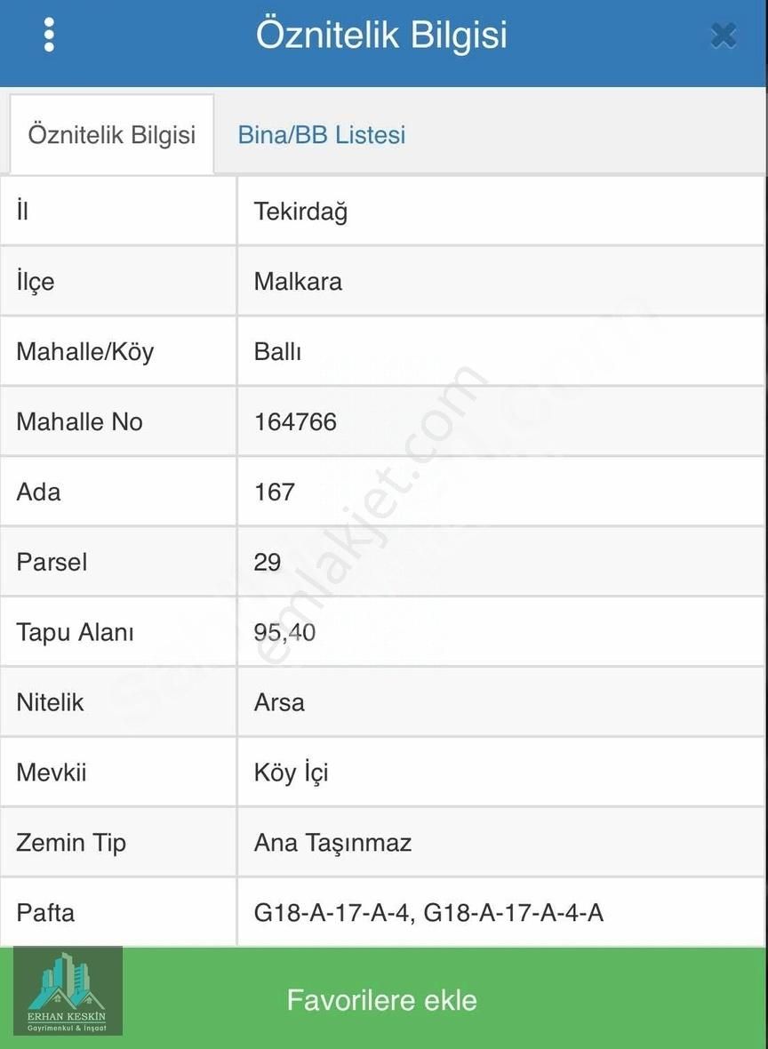 Tekirdağ Malkara Satılık Ticari İmarlı TEKİRDAĞ DA YERLEŞİK İMARLI ARSA SATILIKTIR