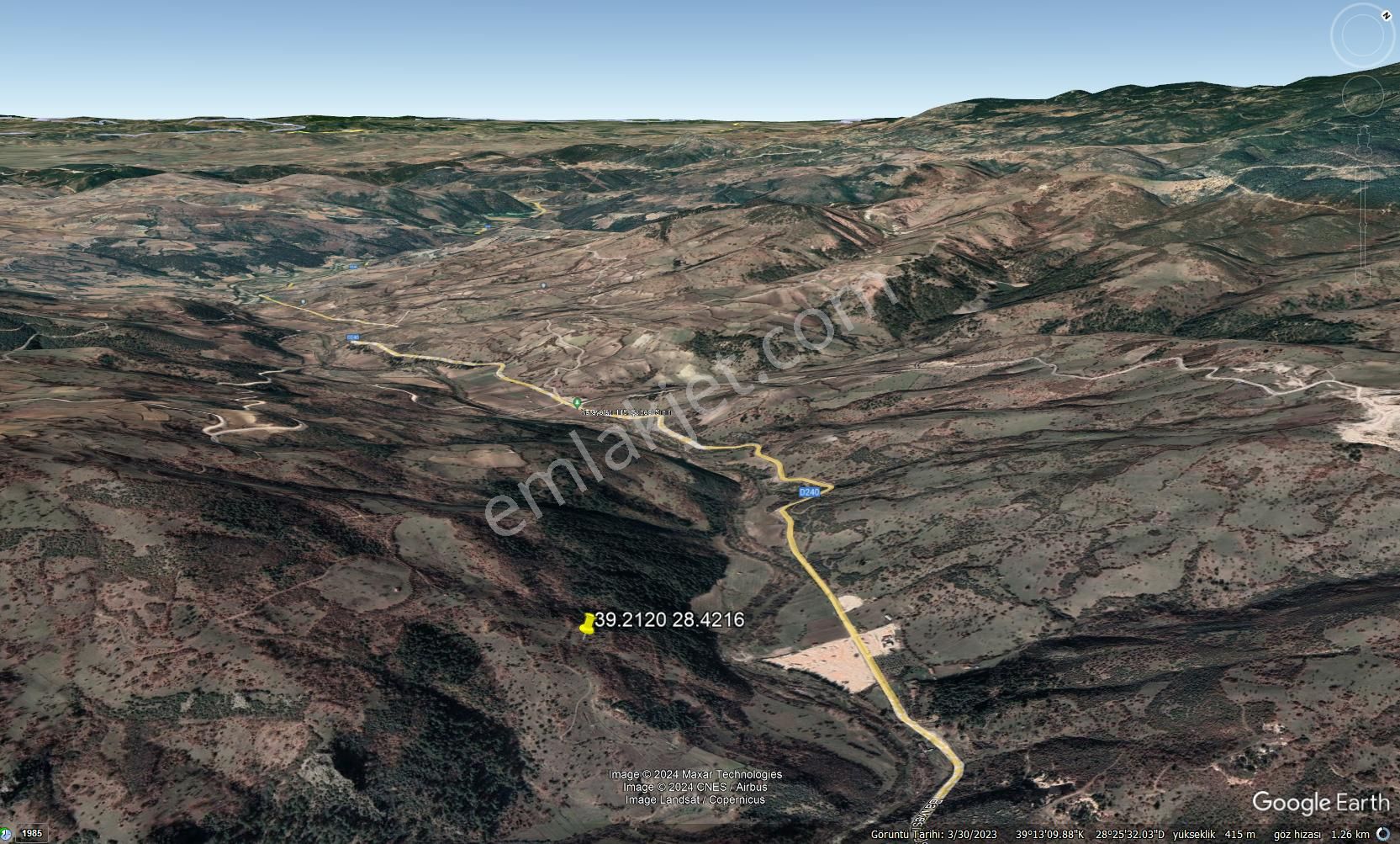 Sındırgı Çıkrıkçı Satılık Tarla Balıkesir Sındırgı Çıkrıkçı'da 2948 M² Yatırımlık Balıkesir-uşak Yolunda Satılık Tarla