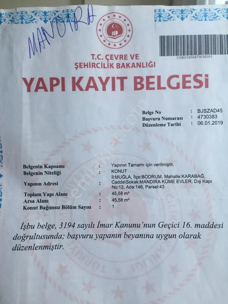 Bodrum Turgutreis'te Tarla!!