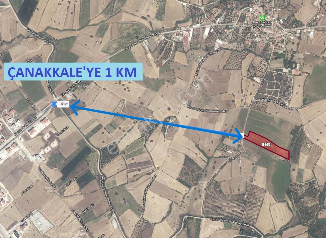 Çanakkale Merkez Karacaören Köyü Satılık Tarla ÇANAKKALE MERKEZ KARACAÖREN KÖYÜ'NDE 1.728 m2 TARLA HİSSESİ SATILIK 8.000.000 TL