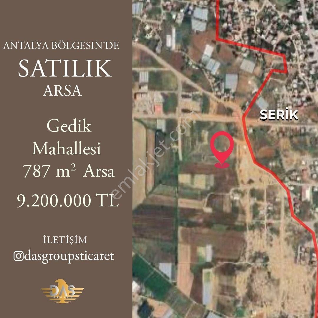 Serik Gedik Satılık Konut İmarlı  ANTALYA SERİK GEDİK MAH. 787 m2  KONUT İMARLI PARSEL 